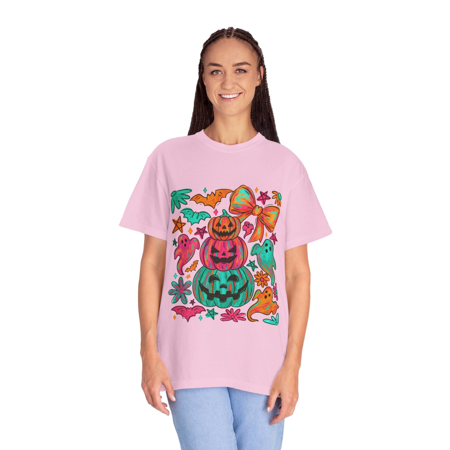 Whimsical Halloween T-Shirt, Perfect for Fall Celebrations, Ghosts & Pumpkins Design, Unisex Tee, Festive Apparel, Halloween Costume