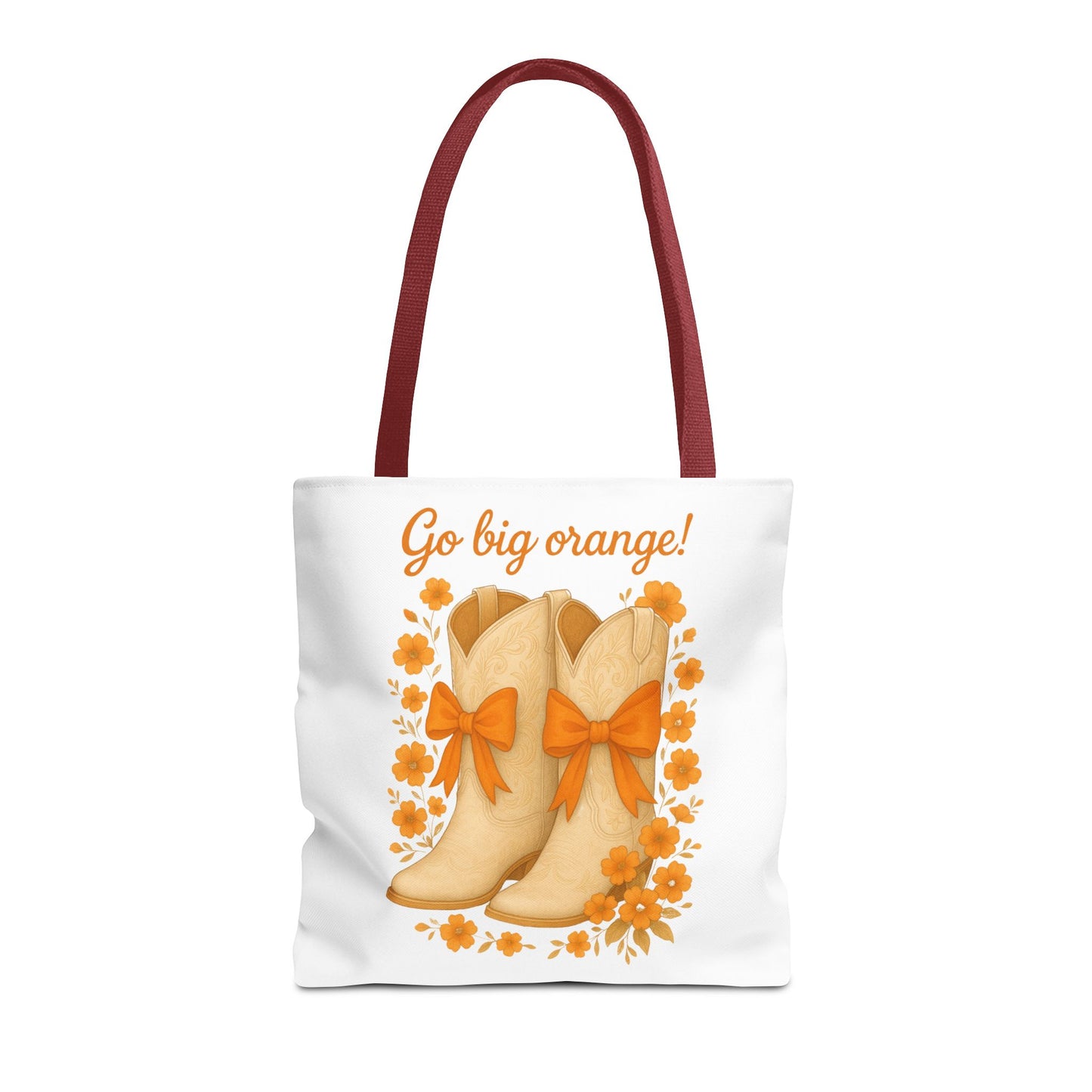 Tennessee Game Day, Floral Tote Bag, Coquette Bow Boot Design, Go Vols, Knoxville Tennessee, Alumni Gift, Rocky Top, Graduation Gift