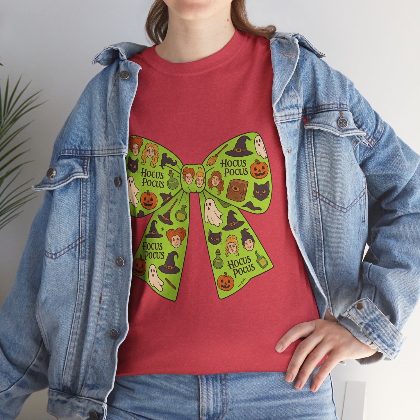 Halloween Graphic Tee, Spooky Season Unisex Shirt, Hocus Pocus Bow Tee, Autumn Style Shirt, Trick or Treat Apparel