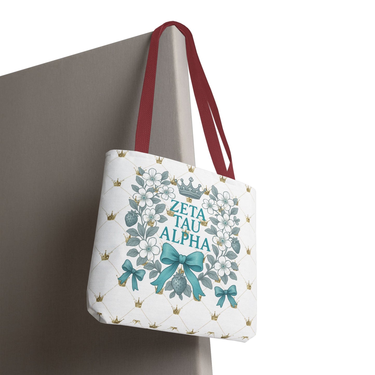 Zeta Tau Alpha Tote Bag | Sorority Bags, Floral Design, Gift for Sisters, Campus Essentials, Personalized Tote