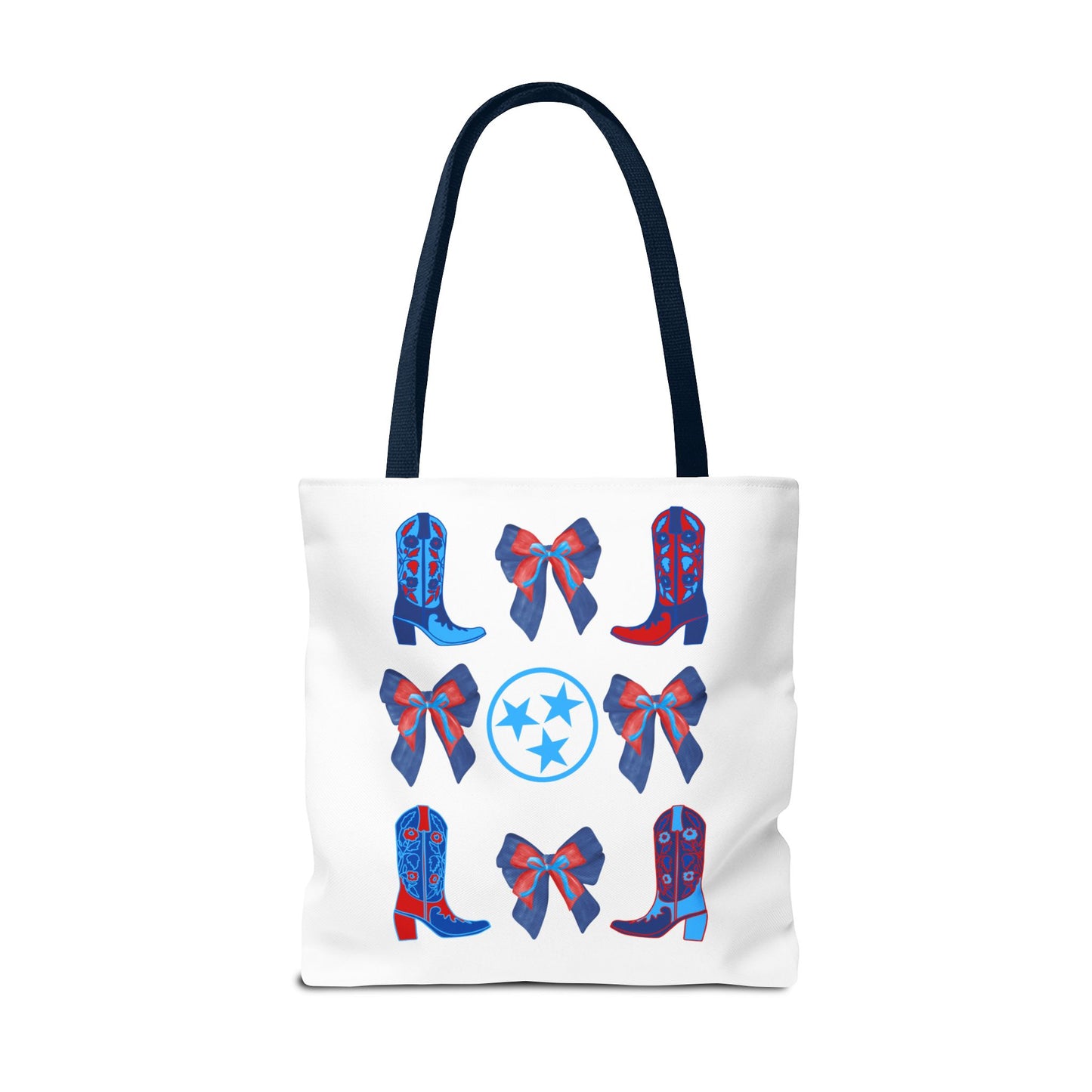 Tote Bag - Tennessee Titans Coquette Bow Design - Titan Up NFL Game Day Gift Nashville TN