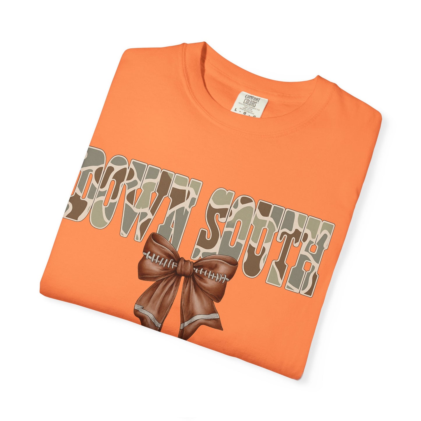 Camo Bow Graphic Tee - Trendy Apparel for Casual Outings and Birthdays