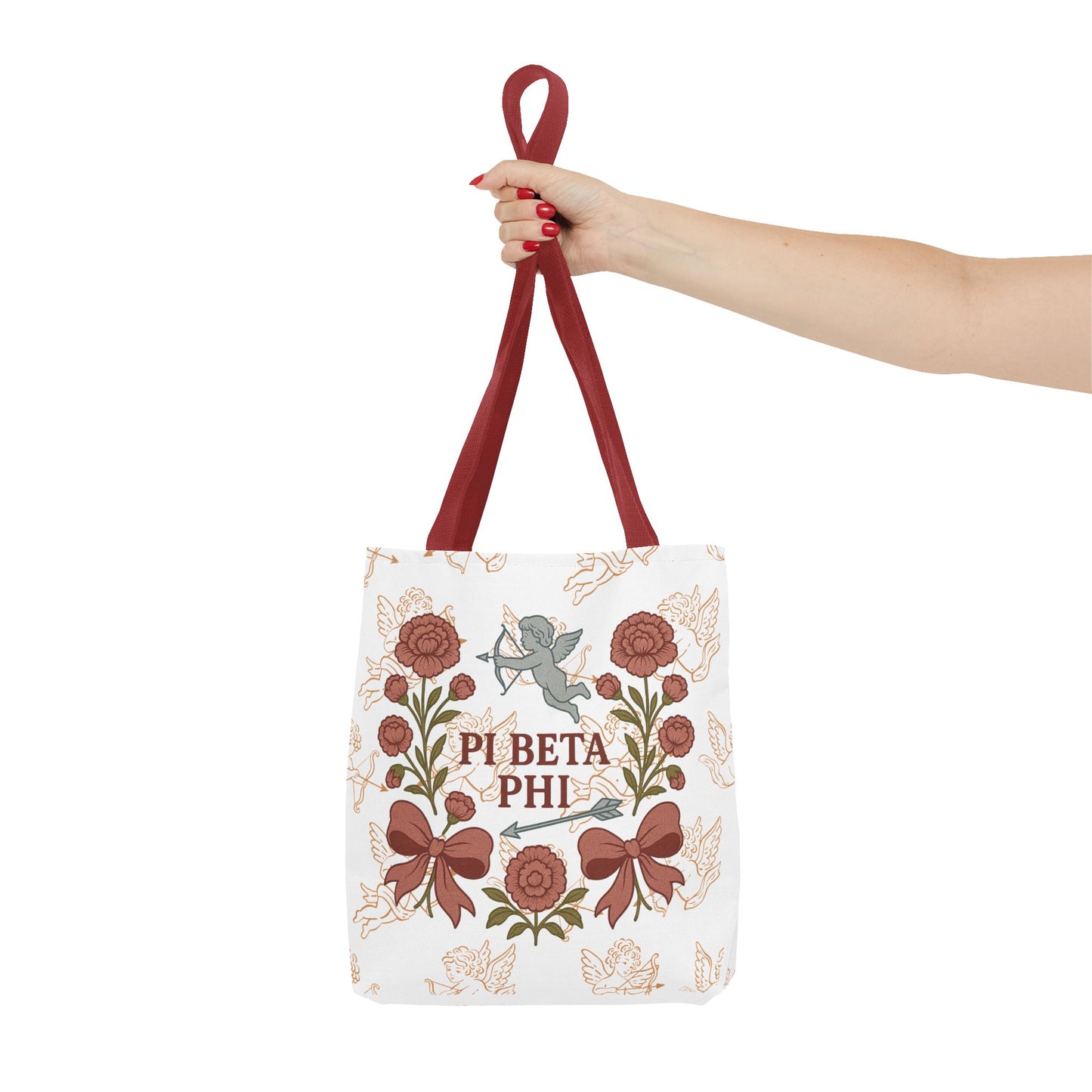 Floral Pi Phi Sorority Tote Bag