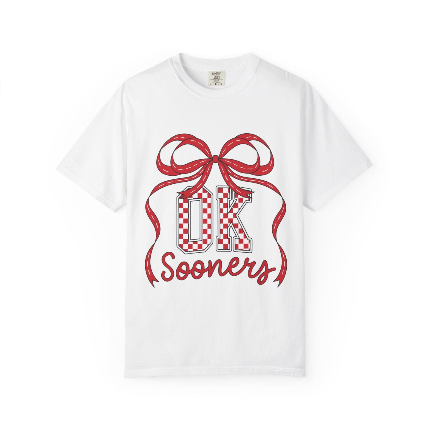 SOON Checkered Cheerful Bow Graphic T-shirt