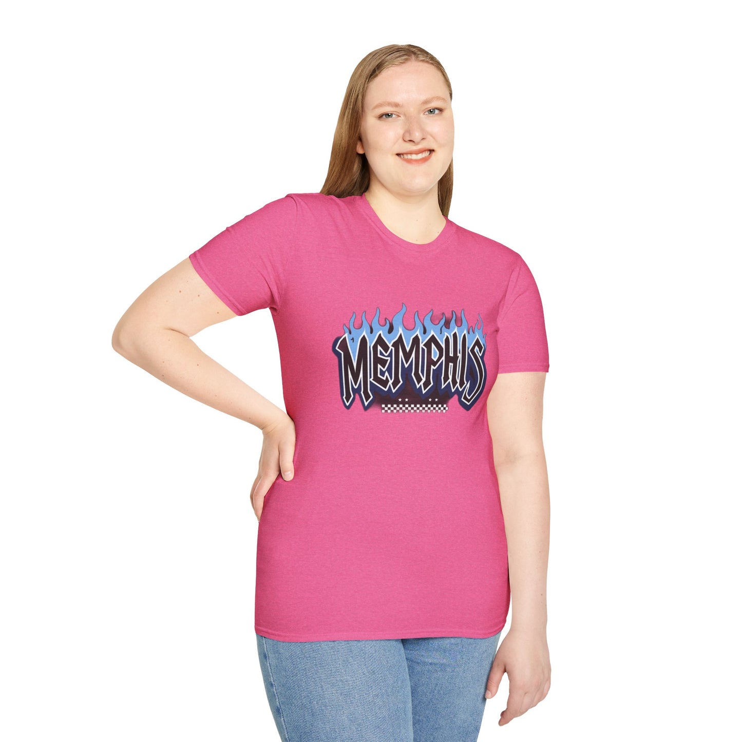 Memphis Flame Graphic T-Shirt, Unisex Tee, Casual Wear, Gift for Music Lovers, Summer Fashion, Graphic Design Shirt