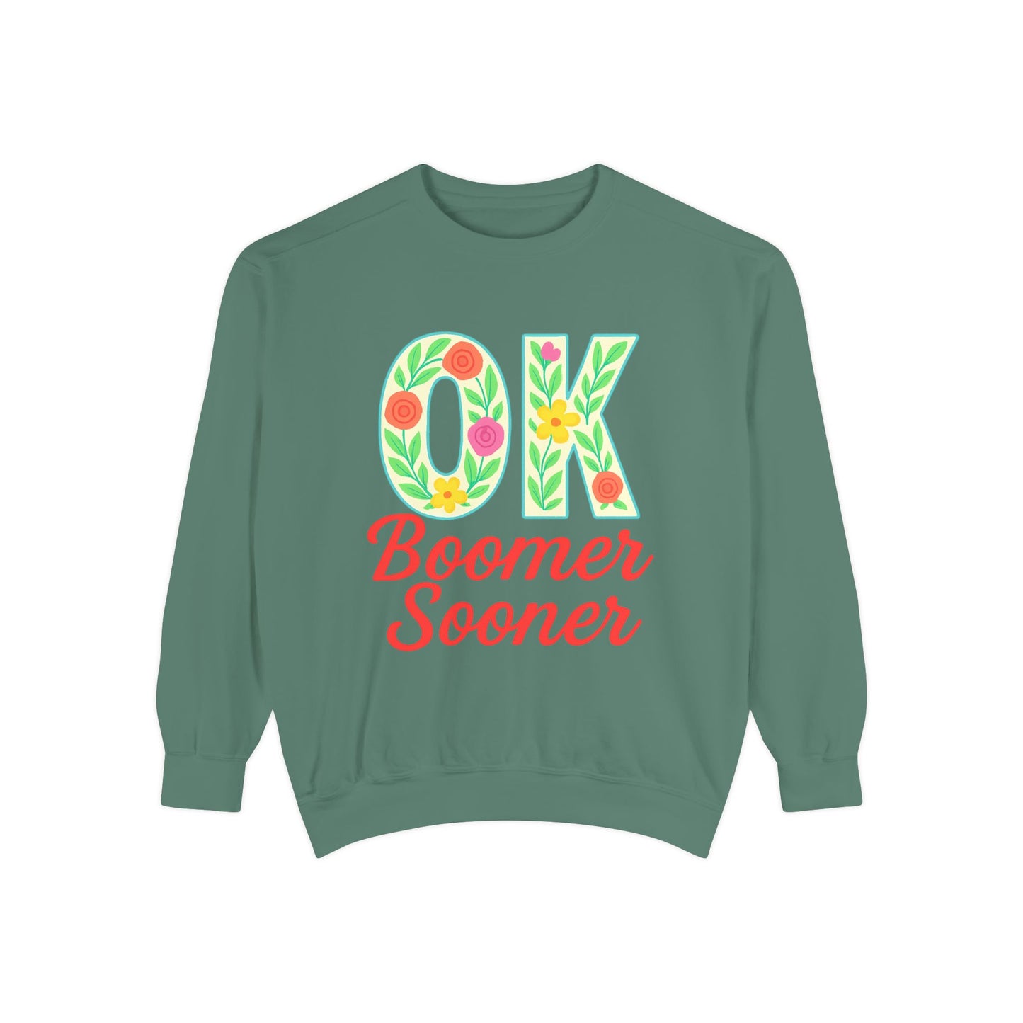 Colorful OK Boomer Sooner Unisex Sweatshirt, Casual Wear, College Apparel, Gift for Fans, Cozy Layering