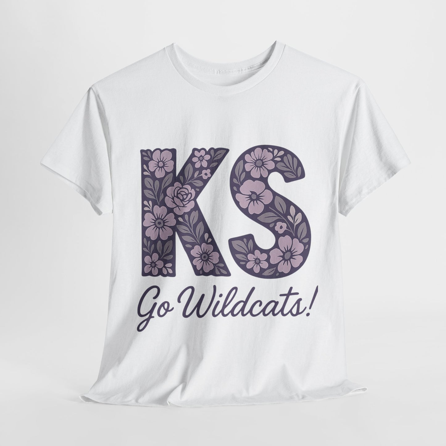 KS Floral Team Spirit Tee: Celebrate Kansas State Wildcats in Style, Perfect for Sports Events, Gifts, & Casual Wear