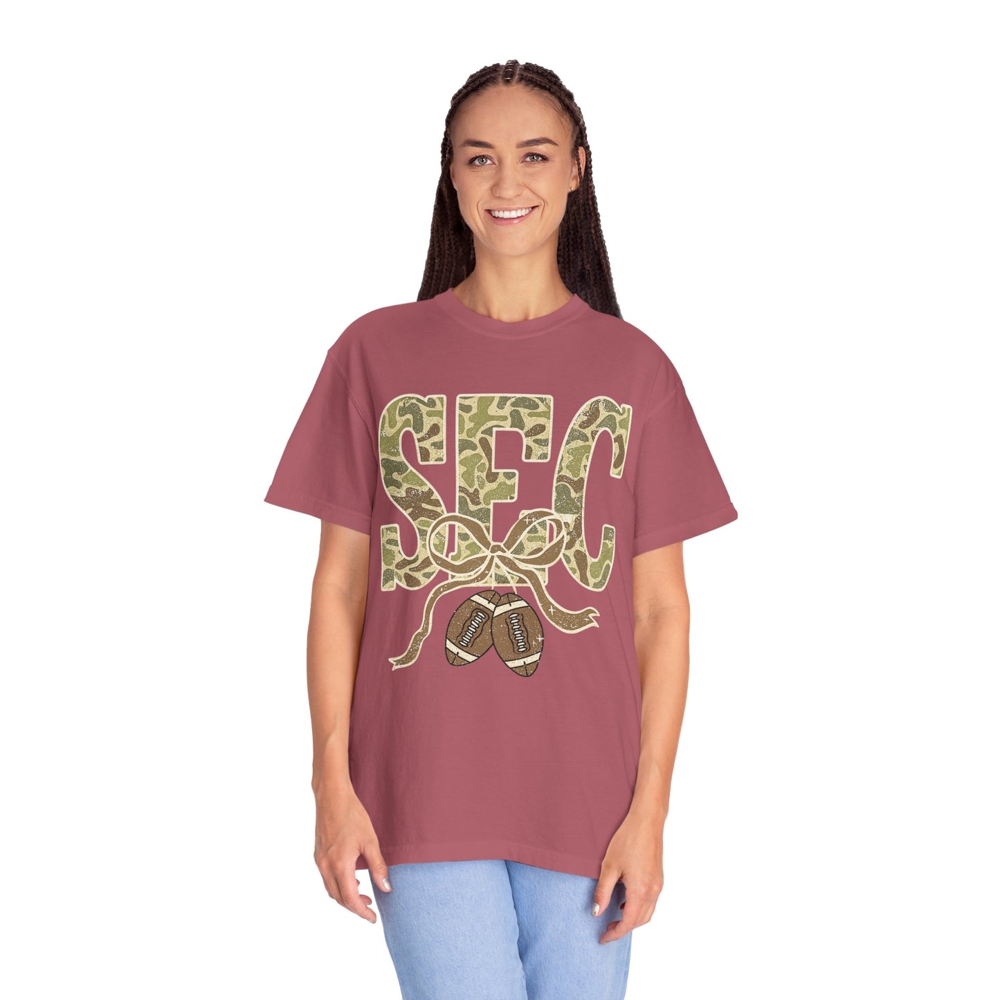 Camo Lettered Unisex T-Shirt - SEC Fan Gear - Gift for Him - Outdoor Wear