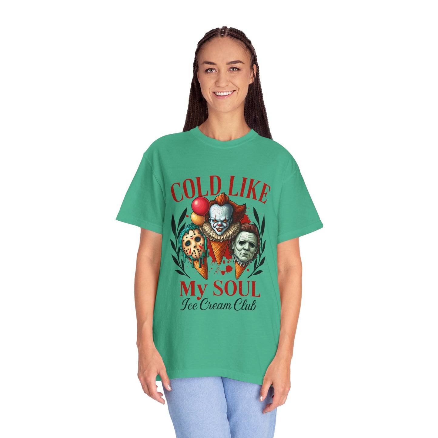 Chilling Soul T-Shirt, Vintage Horror Tee, Unisex Graphic Shirt, Ice Cream Lovers Gift, Fun Movie Merch