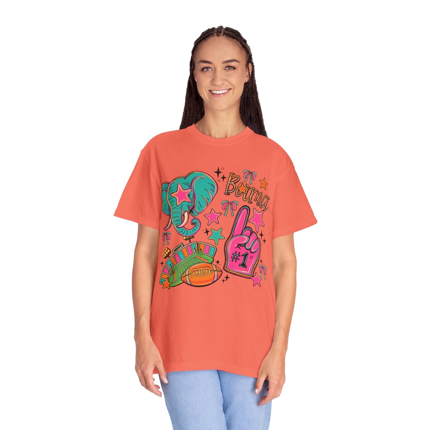 Preppy Neon Elephant Fan T-Shirt