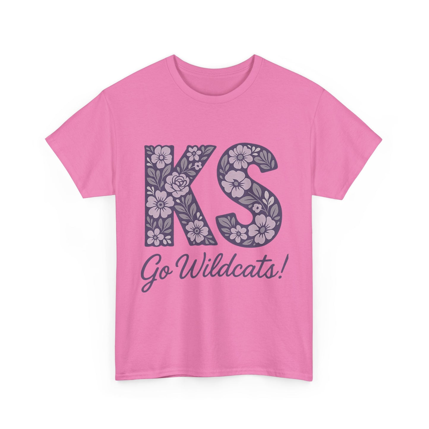 KS Floral Team Spirit Tee: Celebrate Kansas State Wildcats in Style, Perfect for Sports Events, Gifts, & Casual Wear