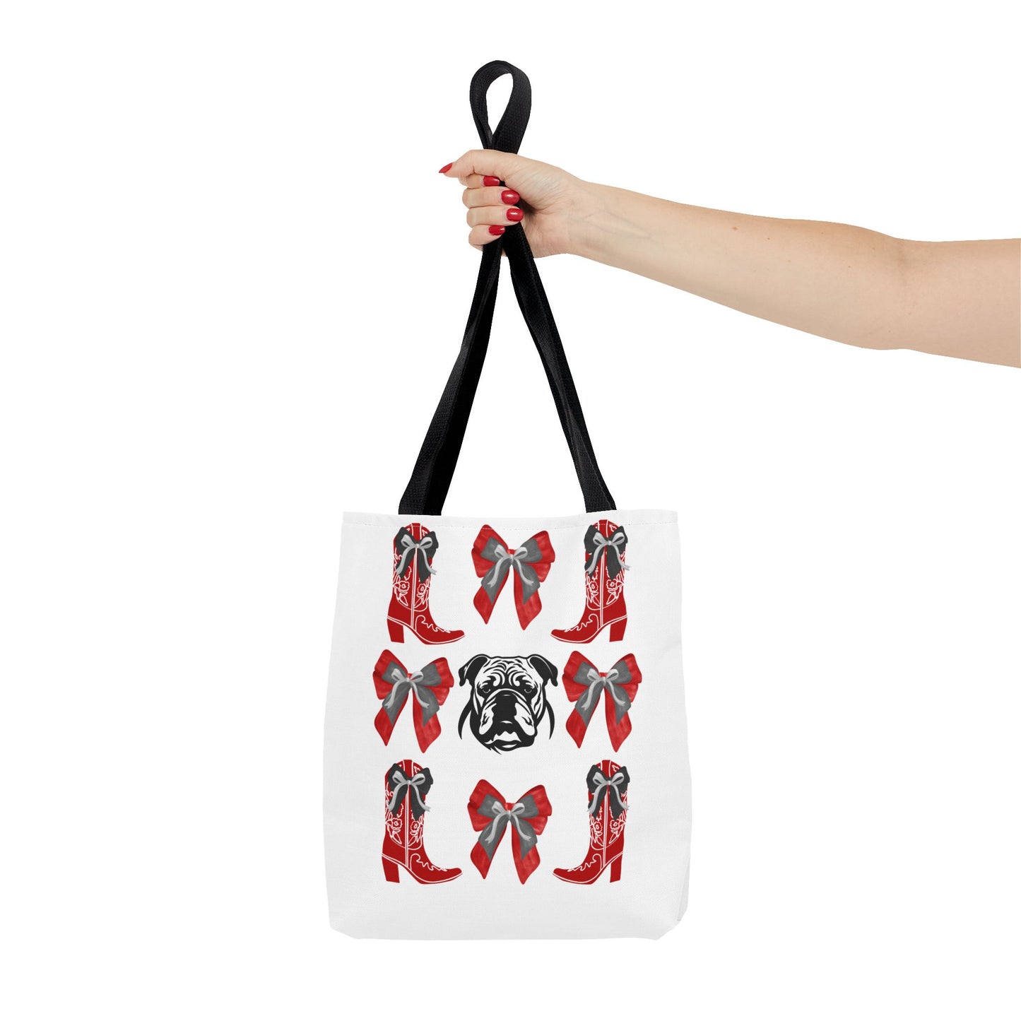 UGA Bulldogs Coquette Bow Tote Bag