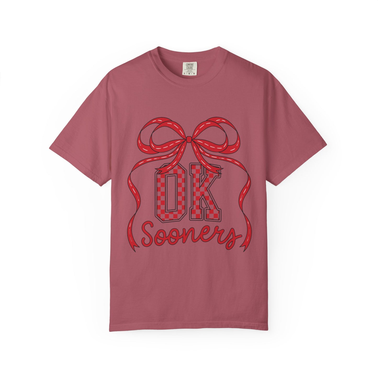 SOON Checkered Cheerful Bow Graphic T-shirt