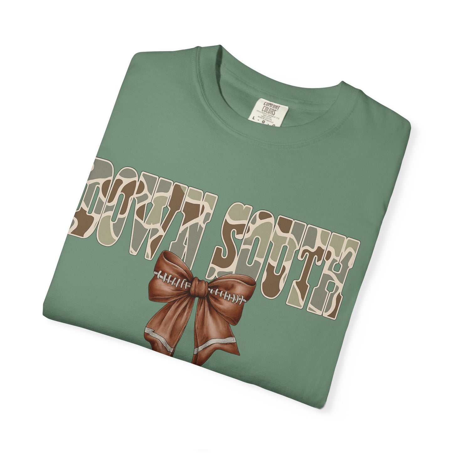 Camo Bow Graphic Tee - Trendy Apparel for Casual Outings and Birthdays
