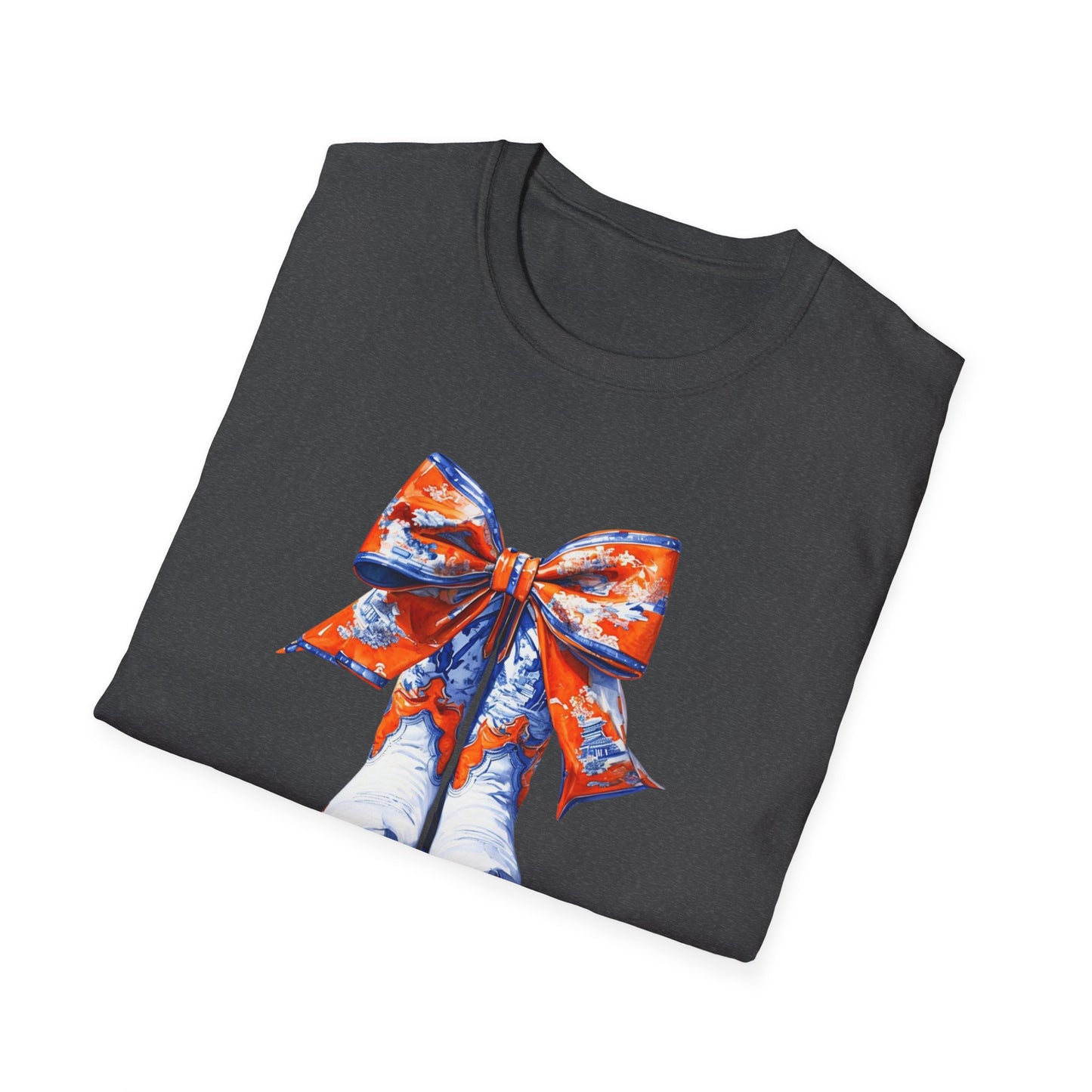 AU Coquette Boot Bow Cheerful Unisex T-Shirt with Bow Design - Perfect for Game Day, Sports Fans, Birthdays, and Casual Wear, Go Tigers!