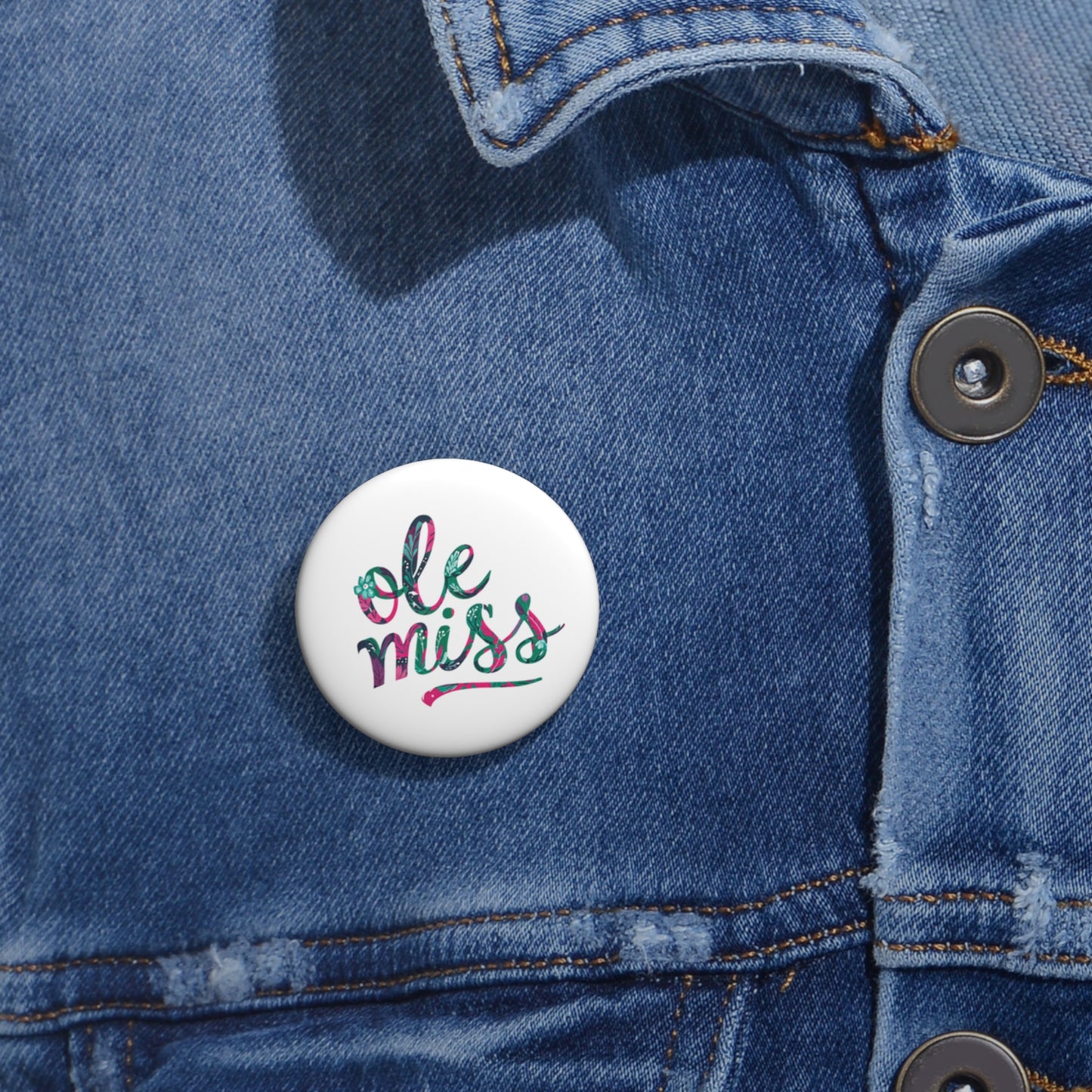 Floral MS Rebels Vintage Pin Buttons