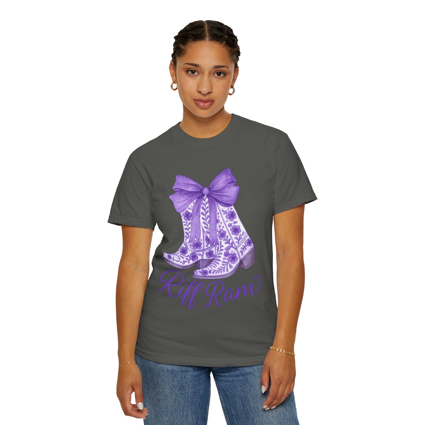 Purple Cowboy Boots T-Shirt | Western Style Tee, Festival Wear, Country Music Shirt, Gift for Horse Lovers, Casual Chic