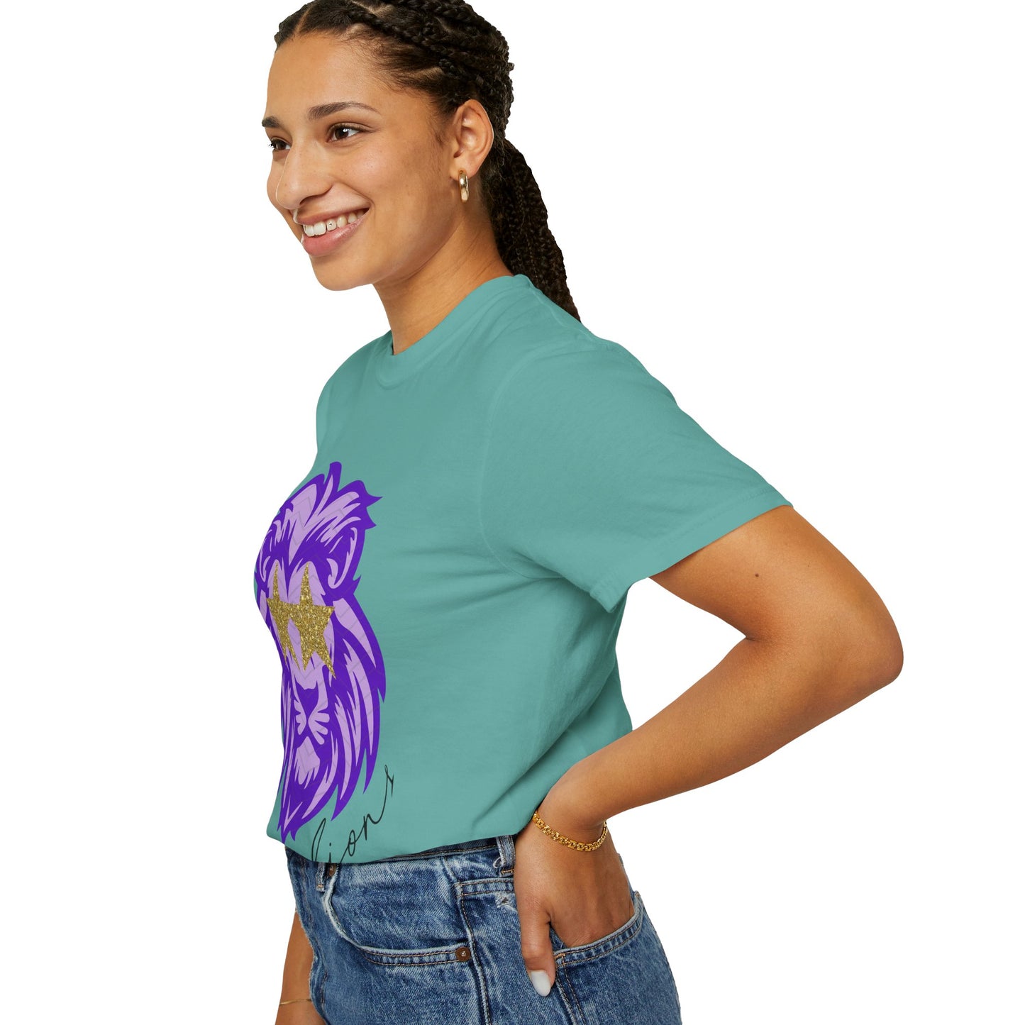 Purple Lion Graphic T-Shirt