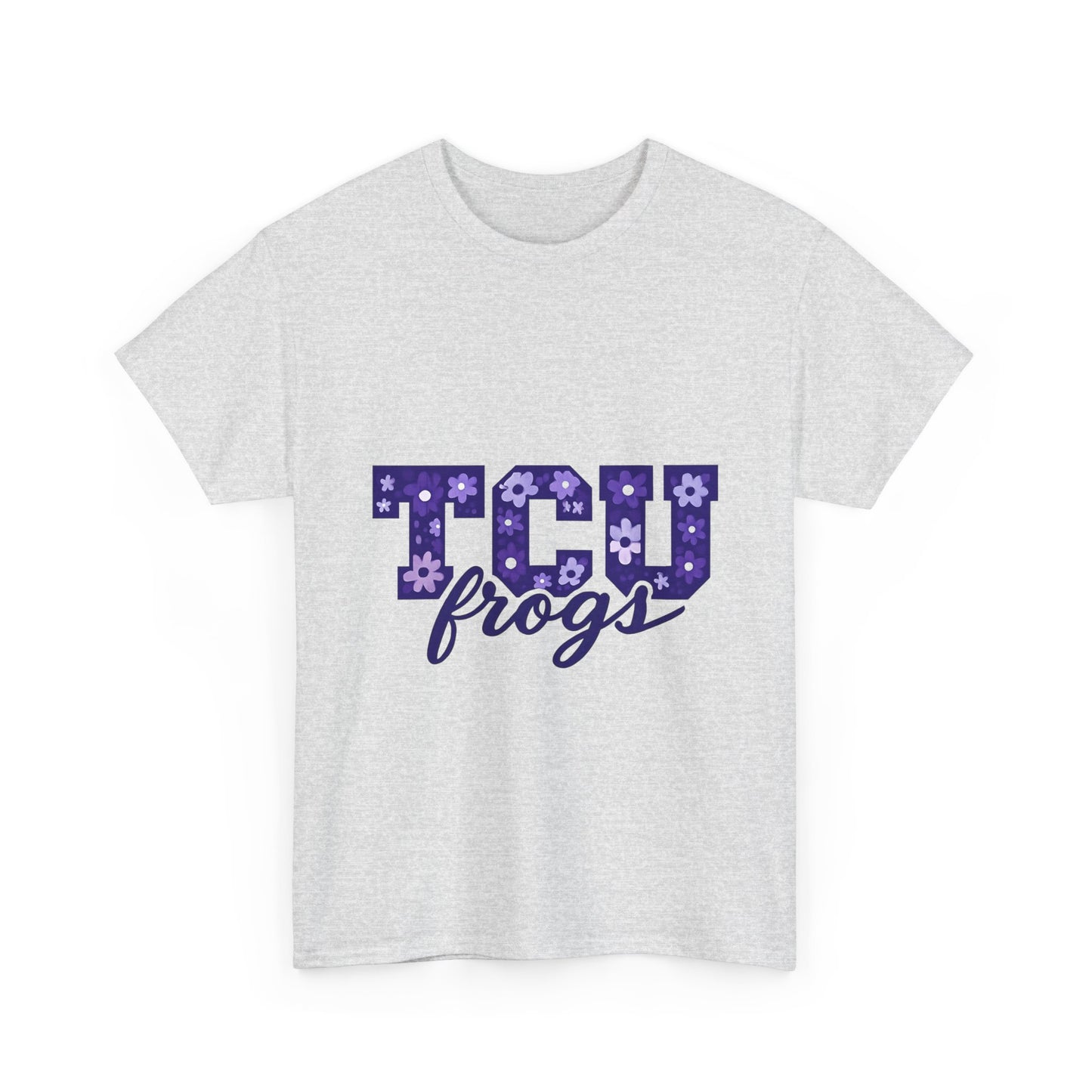TCU Frogs Unisex Heavy Cotton Tee - College Shirt, Student Apparel, Casual Wear, Graduation Gift, Sports Fan Tee
