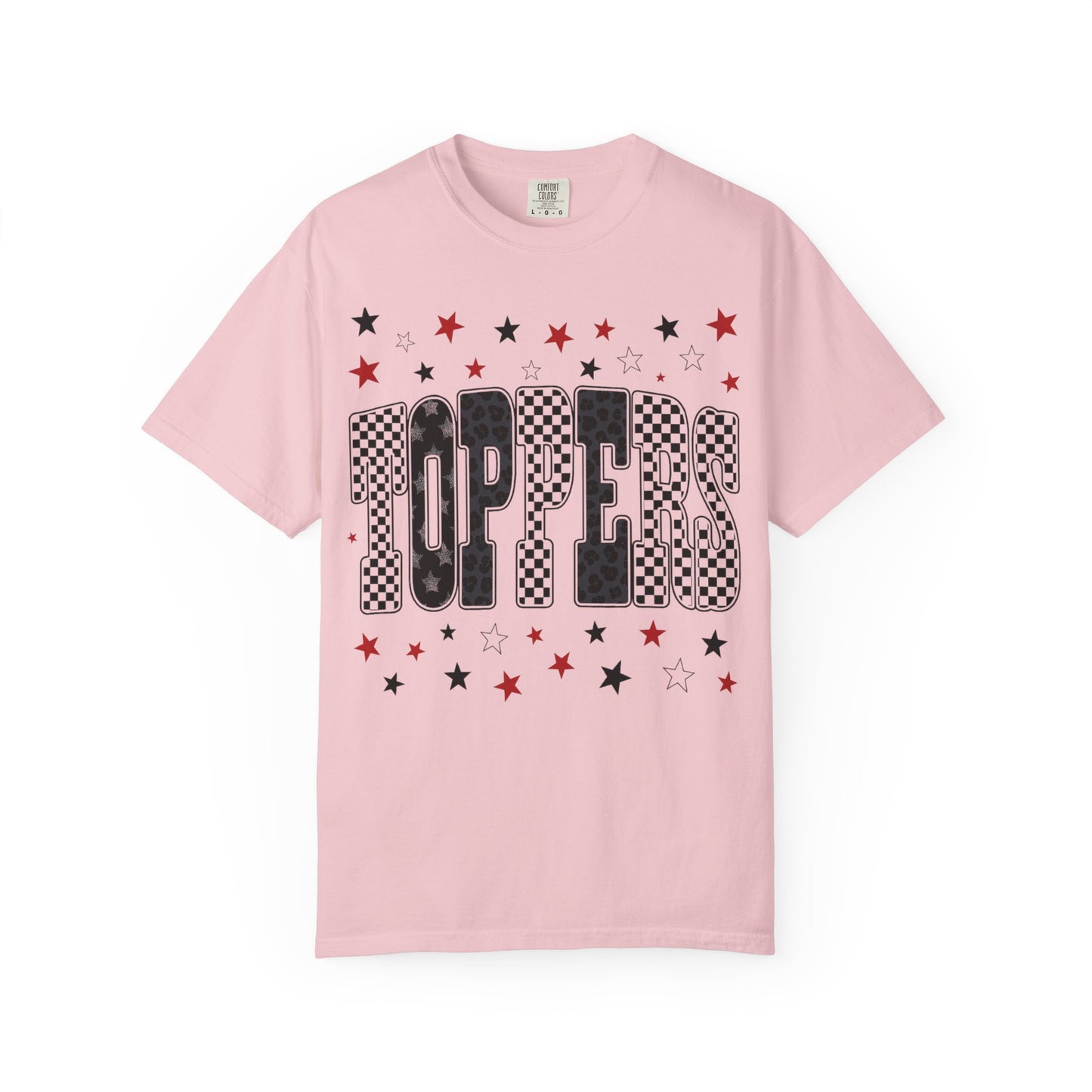 Topper Star and Checker Pattern Graphic Tee