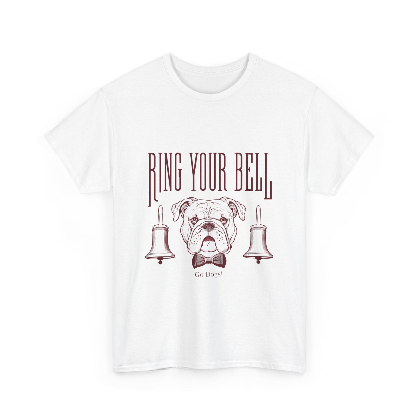 Dog Lover's Unisex Heavy Cotton Tee | 'Ring Your Bell' Shirt, Bulldog Tee, Pet Owner Gift, Funny Dog Apparel, Casual Wear