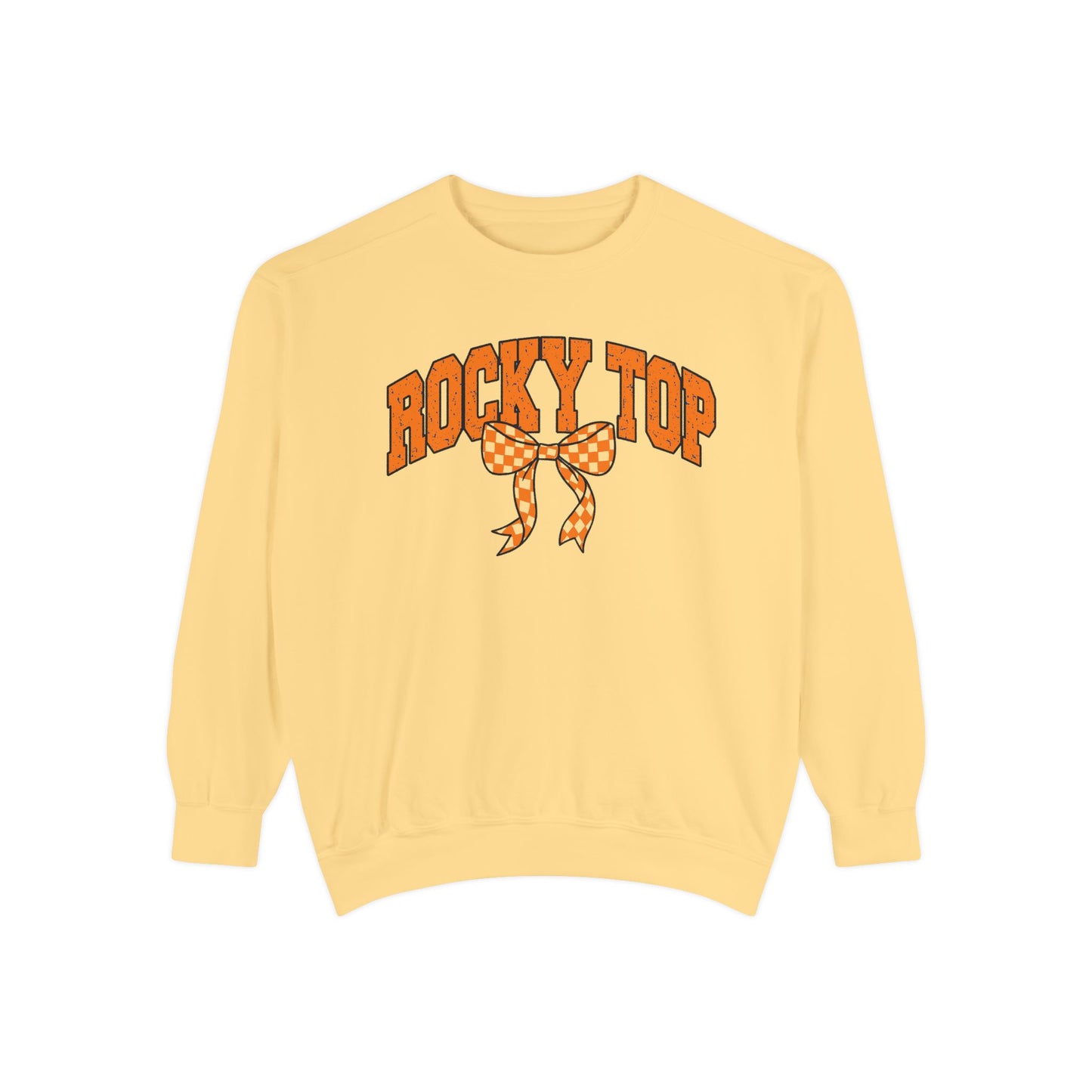 Rocky Top Bow Sweatshirt — Tennessee Checkerboard Vintage Crewneck