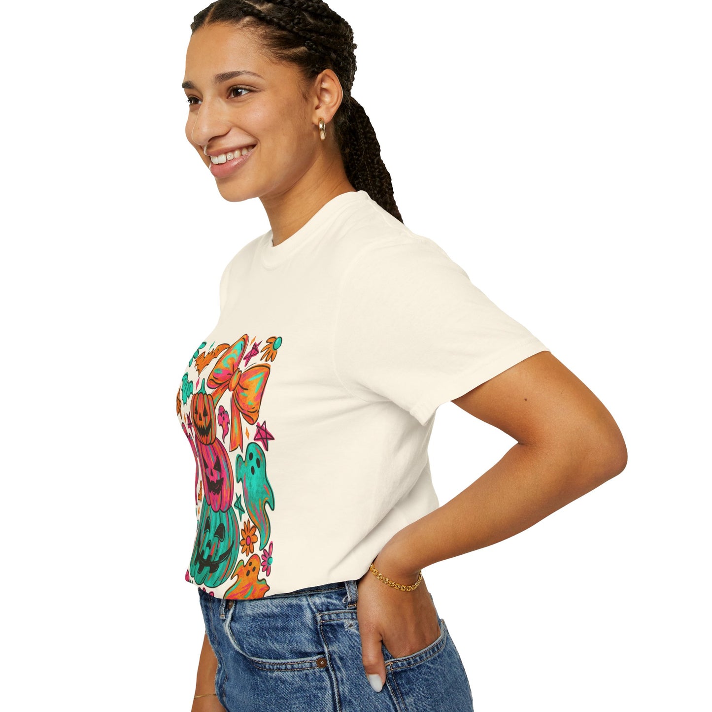 Whimsical Halloween T-Shirt, Perfect for Fall Celebrations, Ghosts & Pumpkins Design, Unisex Tee, Festive Apparel, Halloween Costume