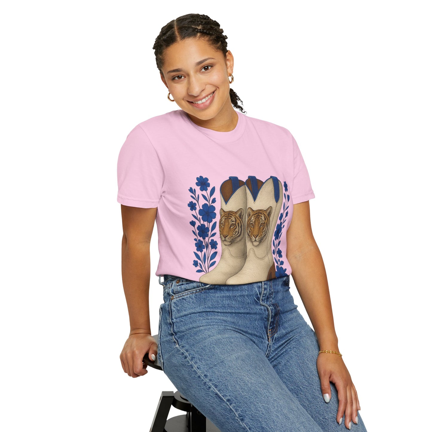 Graphic T-Shirt - Cowboy Boots & Tigress, Unisex Tee, Vintage Country Style-Memphis Tiger Fan
