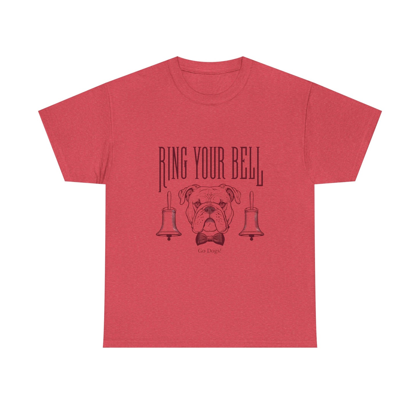 Dog Lover's Unisex Heavy Cotton Tee | 'Ring Your Bell' Shirt, Bulldog Tee, Pet Owner Gift, Funny Dog Apparel, Casual Wear