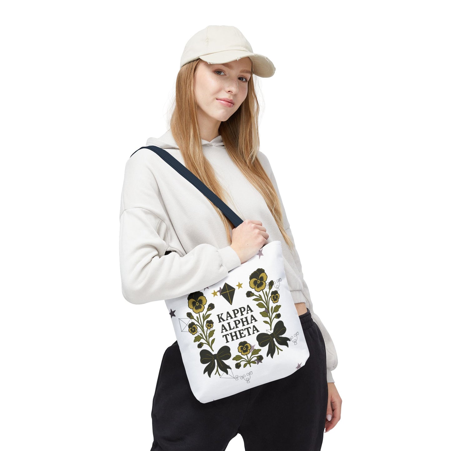 Floral Sorority Tote Bag | Kappa Alpha Theta, Eco-Friendly Bag, Gift for Sisters, College Accessory, Summer Outing Bag