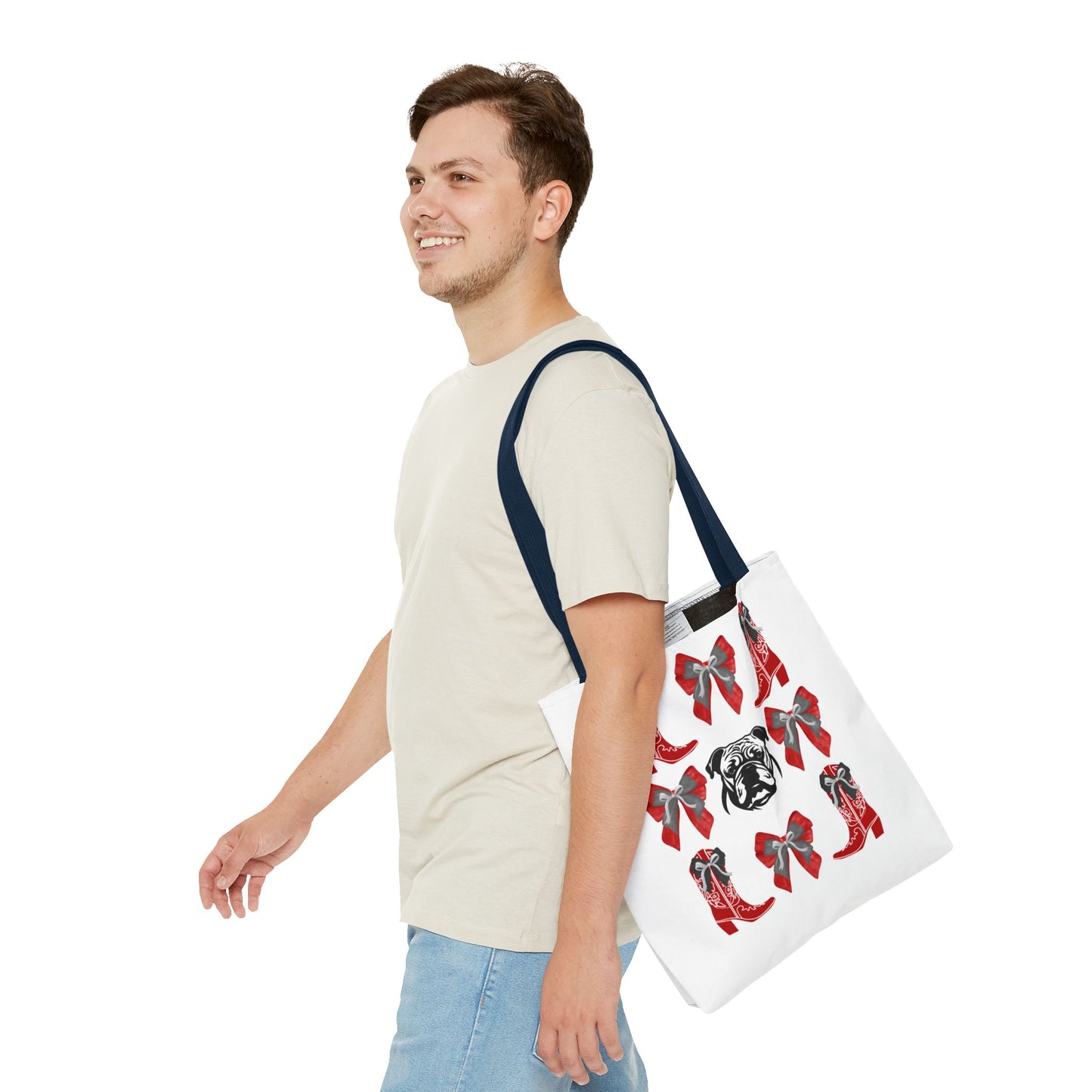 UGA Bulldogs Coquette Bow Tote Bag