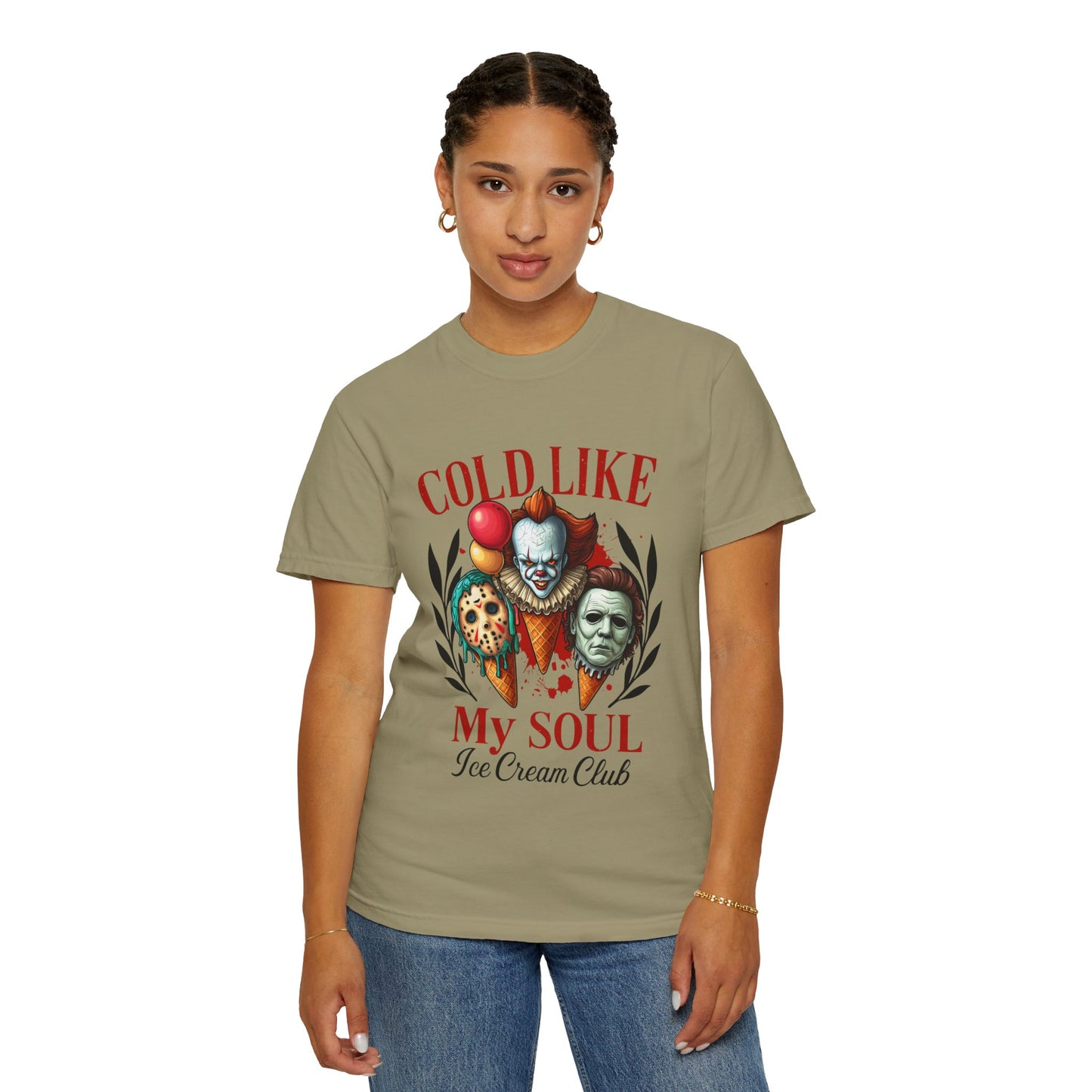Chilling Soul T-Shirt, Vintage Horror Tee, Unisex Graphic Shirt, Ice Cream Lovers Gift, Fun Movie Merch