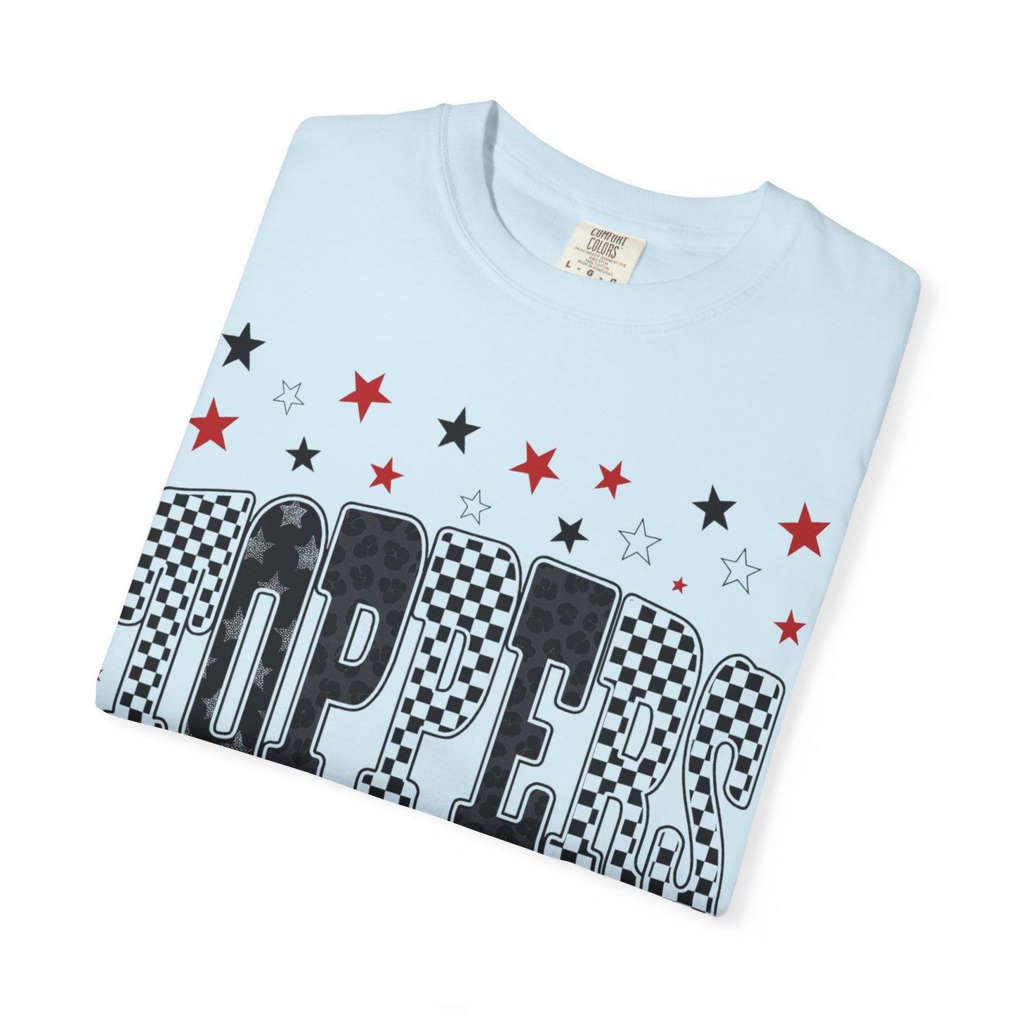 Topper Star and Checker Pattern Graphic Tee