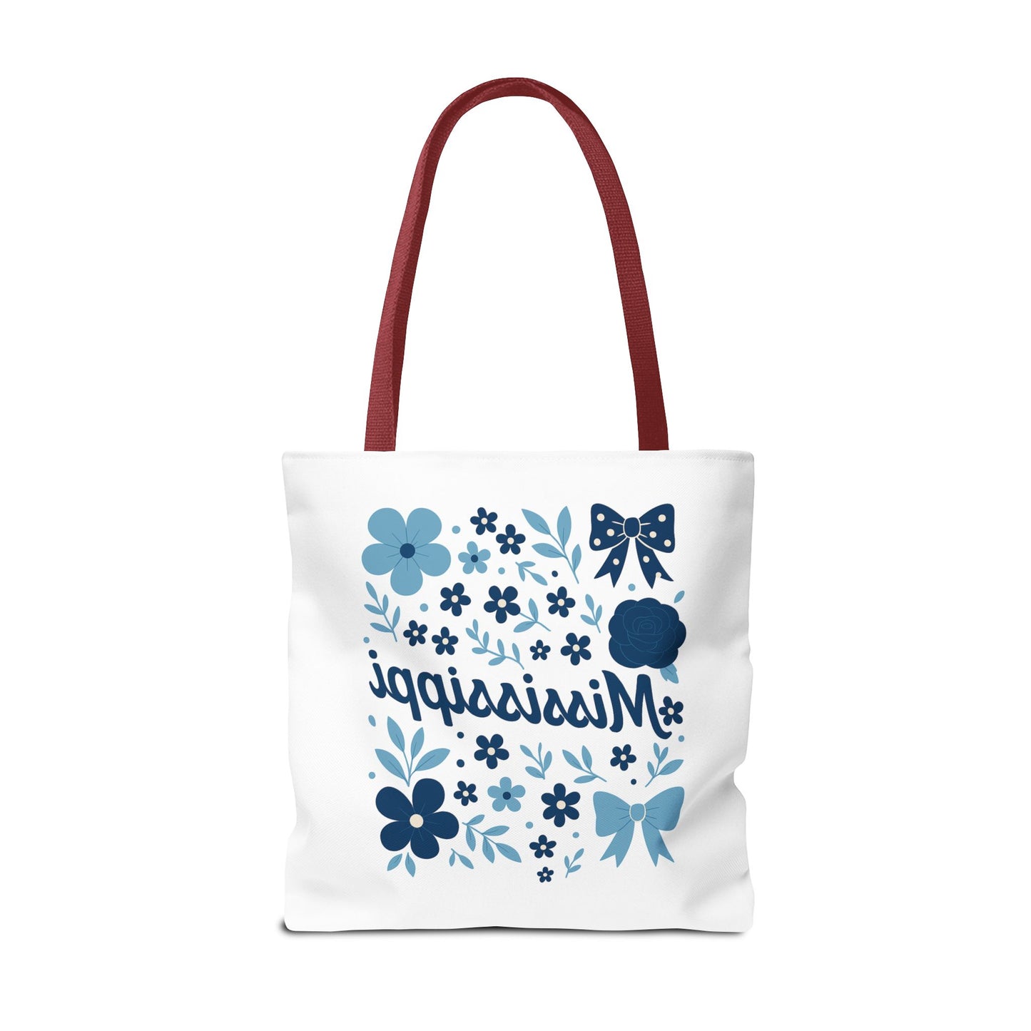 Floral Mississippi Tote Bag | Eco-Friendly Shopping Bag, Beach Tote, Gift for Her, Travel Companion, Custom Flower Design