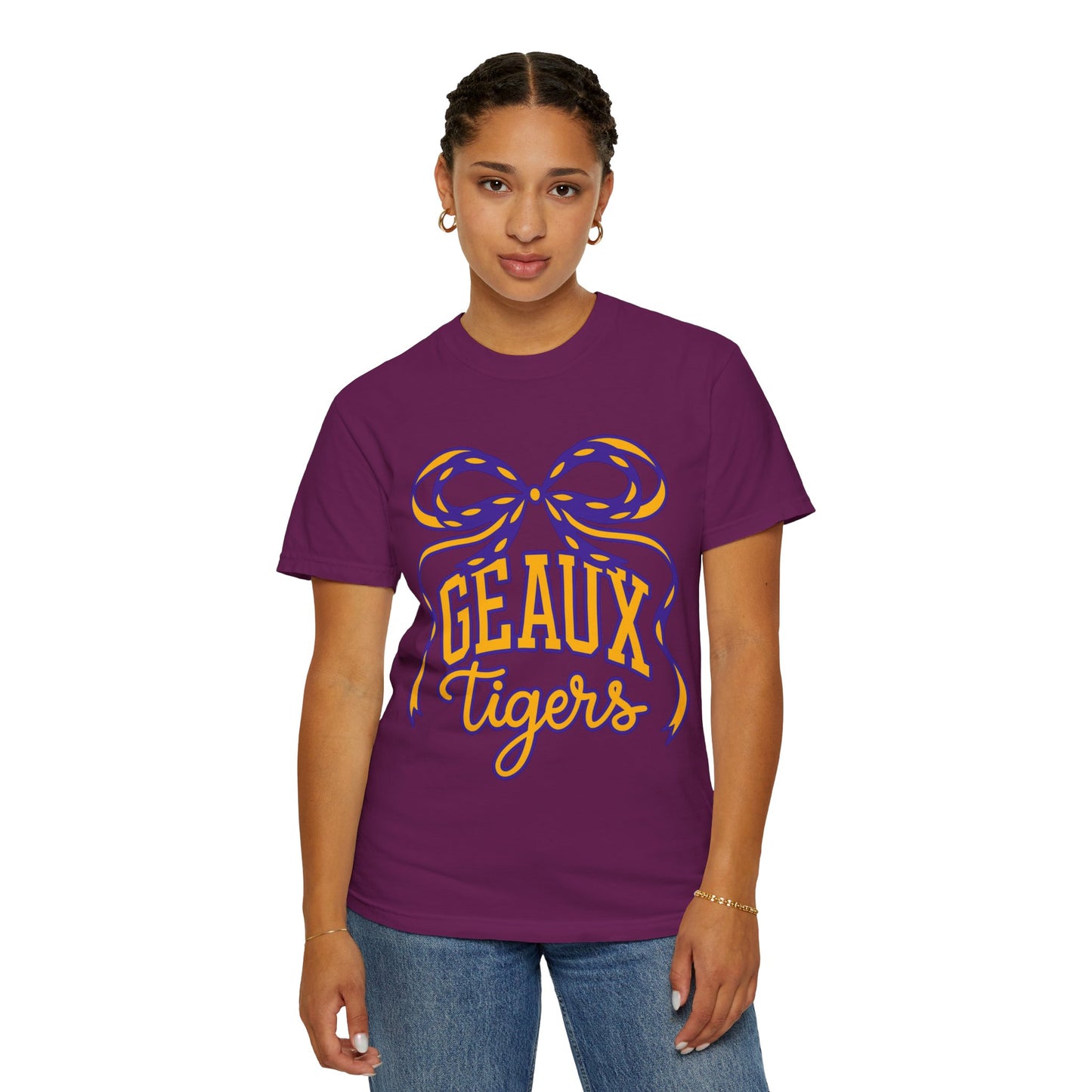 Géaux Tigers Garment-Dyed T-Shirt, Unisex Tee, LSU Spirit Wear, College Apparel, Game Day Outfit, Casual Style