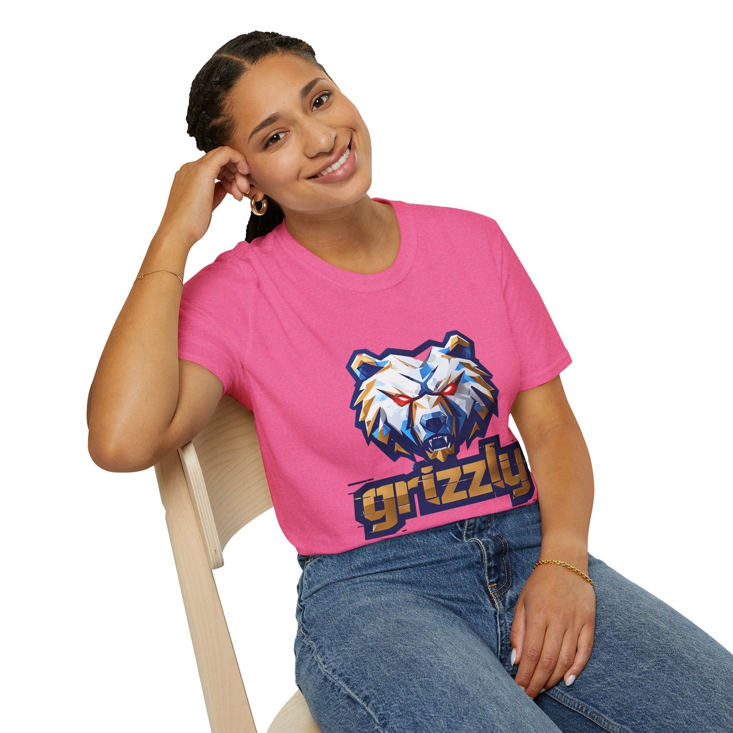 Grizzly Memphis Bear Graphic Tee, Unisex Softstyle T-Shirt, Memphis Basketball Fan, Memphis Grizz, 901, Go Grizz