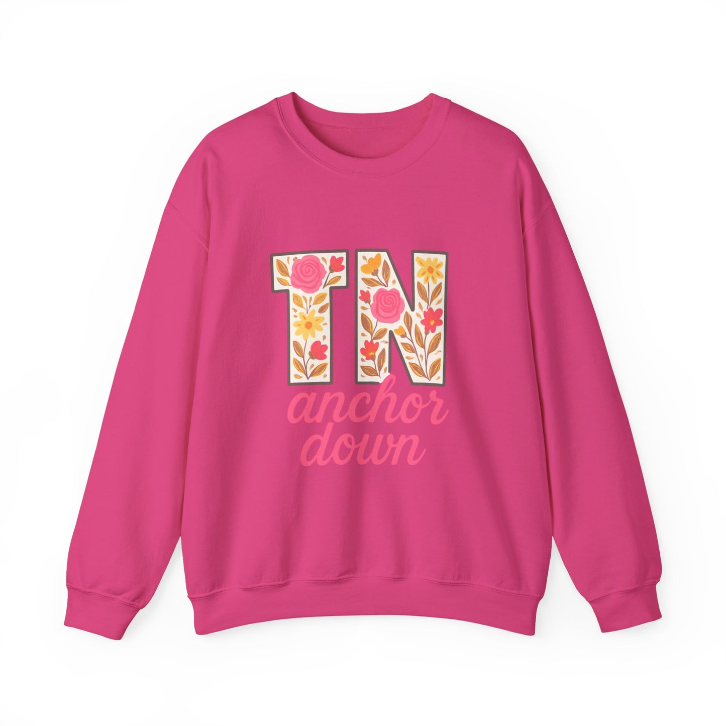 Cozy Floral Crewneck Sweatshirt with TN Design, Cute Gifts for Tennessee Fans, Casual Fall Wear, Perfect for Holidays & Gatherings