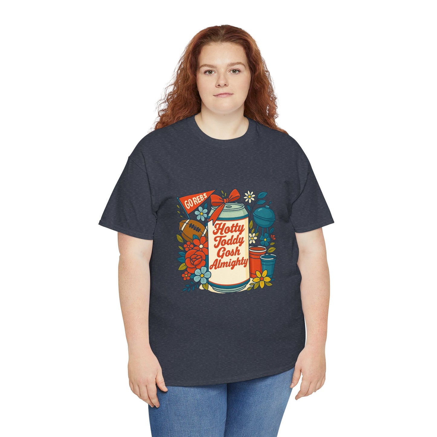 Hotty Toddy Heavy Cotton Tee - Unisex Graphic T-Shirt, Casual Wear, College Apparel, Gift for Students, Spring Break Fashion