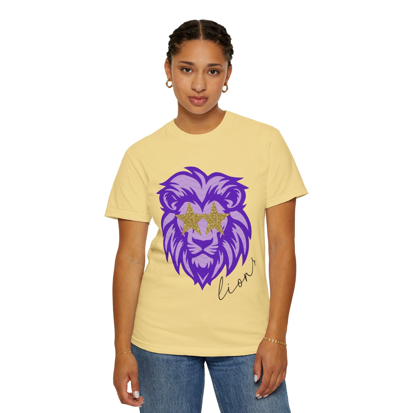 Purple Lion Graphic T-Shirt