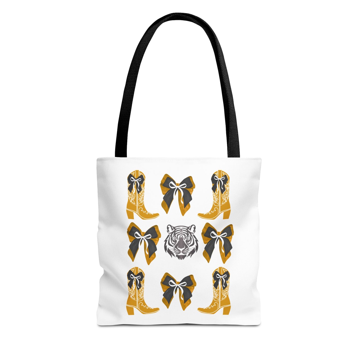 Mizzou tigers tote bag, missouri game day, Stylish Tote Bag with Boots and Tiger Design, missouri fan gift, missouri tigers alumni, graduation gift, mo tigers