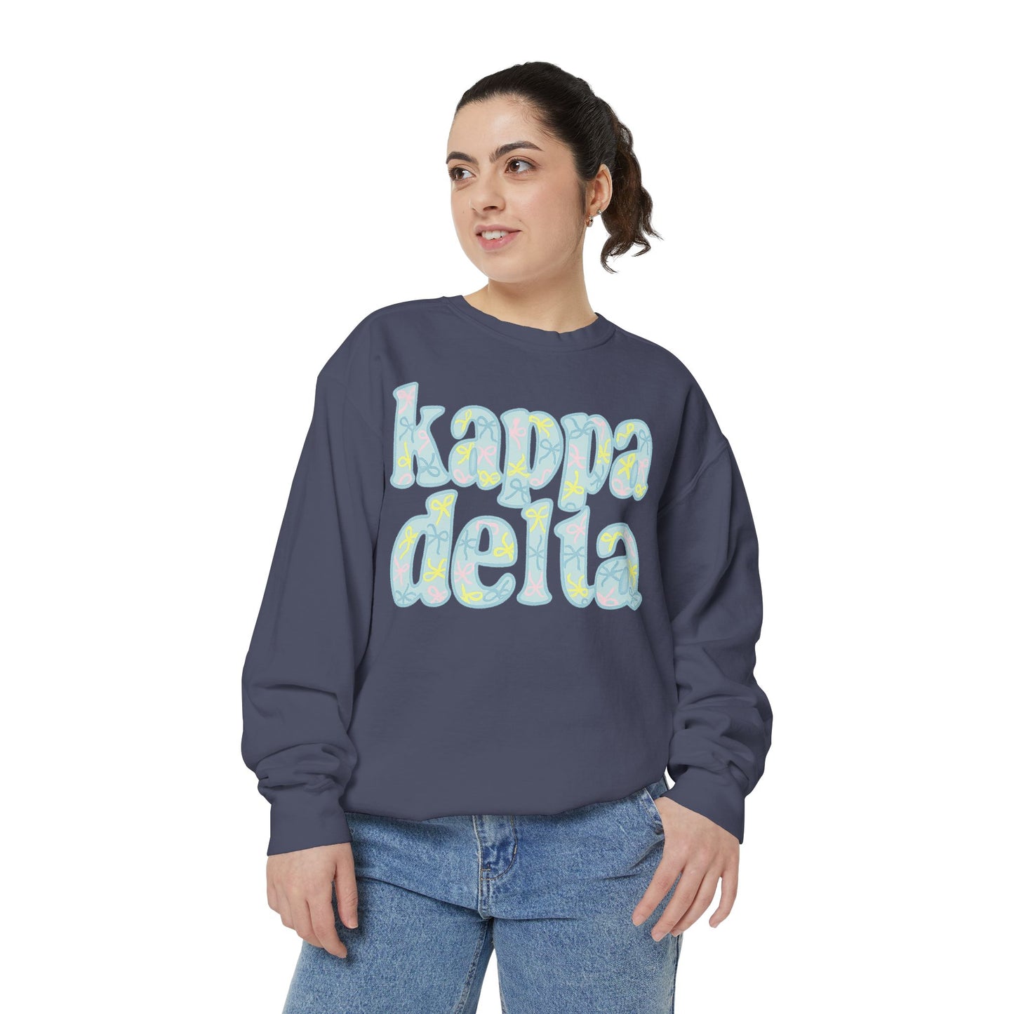Sorority Sisters Cozy Sweatshirt - KaDelta Unisex Garment-Dyed