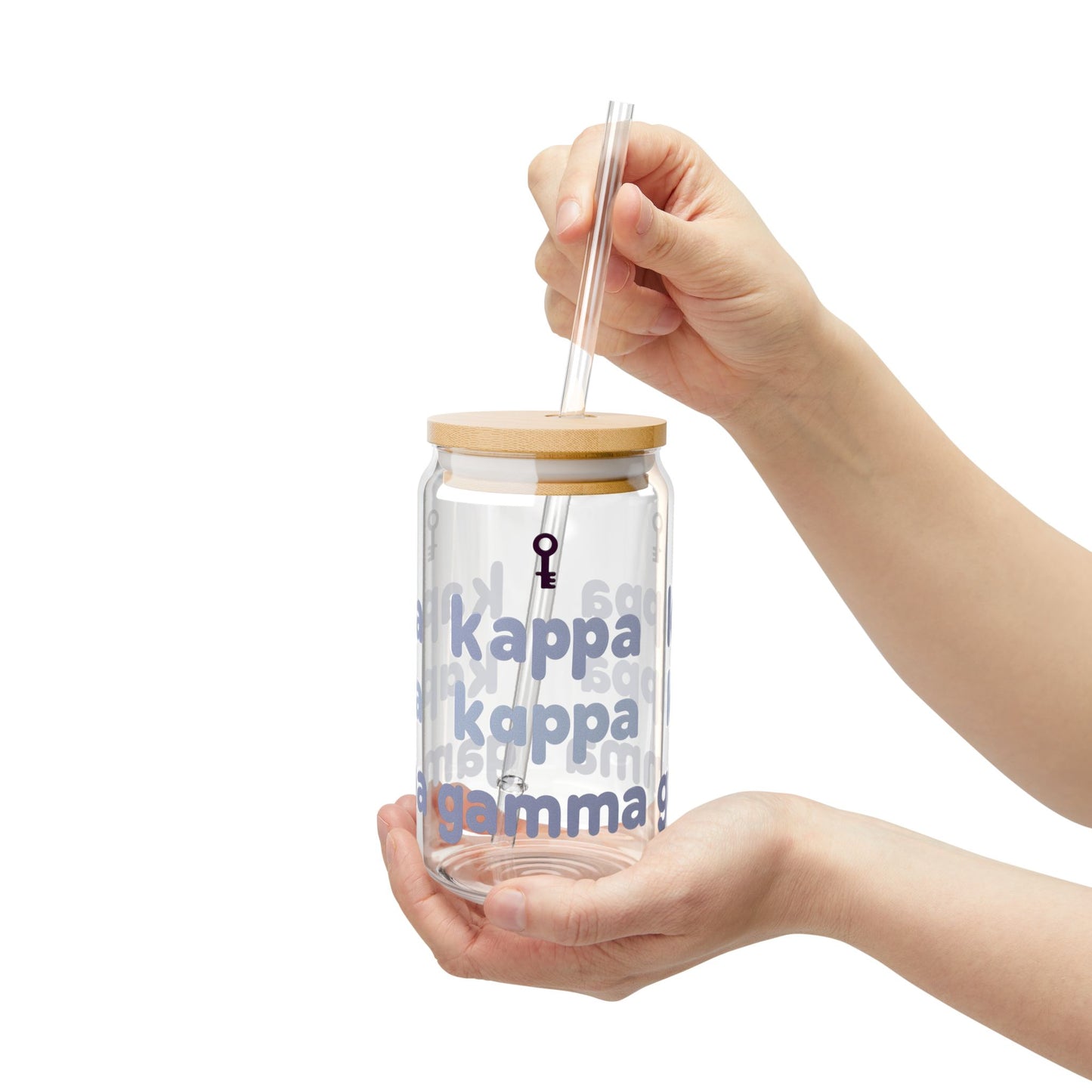 KKG Sipper Glass, Sisterhood Gift, 16oz, Bid Day Gift, Greek Life, Sorority Style