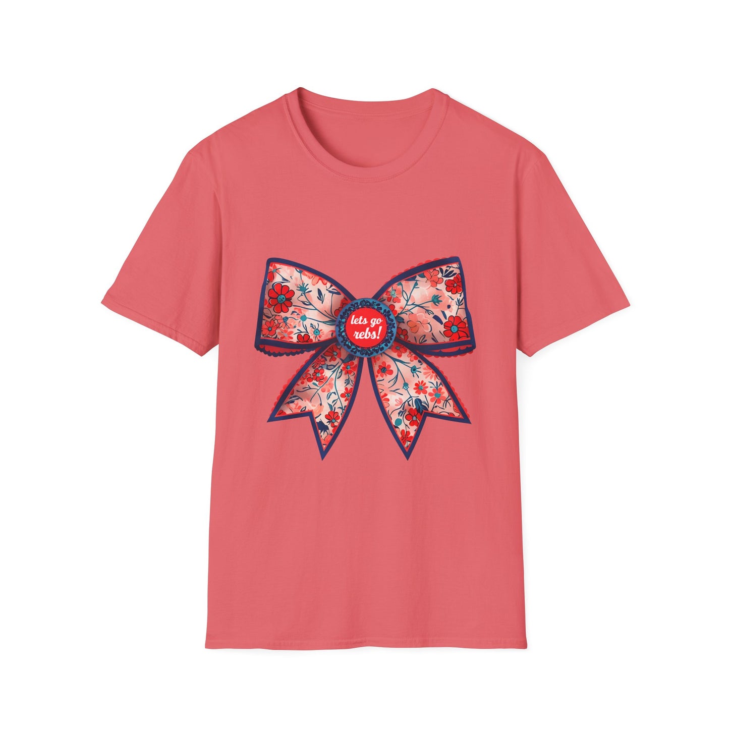 Go rebs coquette bow, Floral Bow T-Shirt | Gift for Her, Casual Wear, Birthday Party, Spring Fashion, Cute Graphic Tee