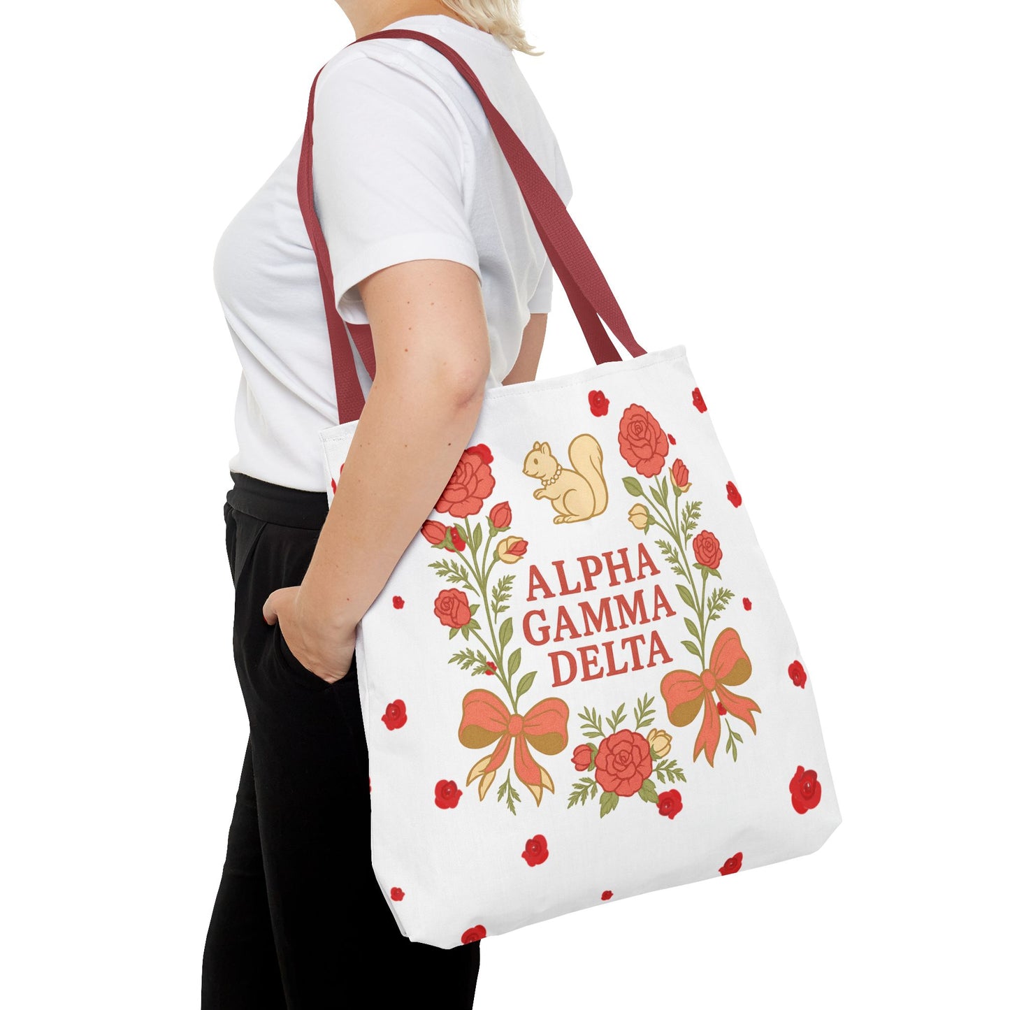 Floral Tote Bag | Alpha Gamma Delta Collection | Perfect for Sorority Events & Graduates