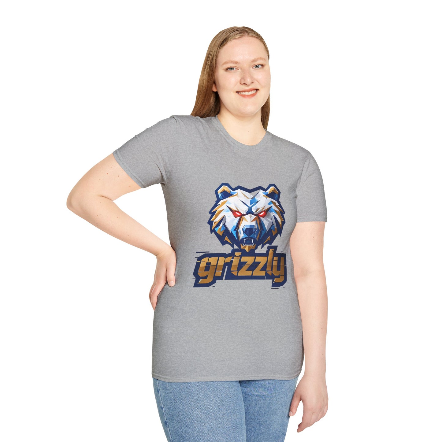 Grizzly Memphis Bear Graphic Tee, Unisex Softstyle T-Shirt, Memphis Basketball Fan, Memphis Grizz, 901, Go Grizz