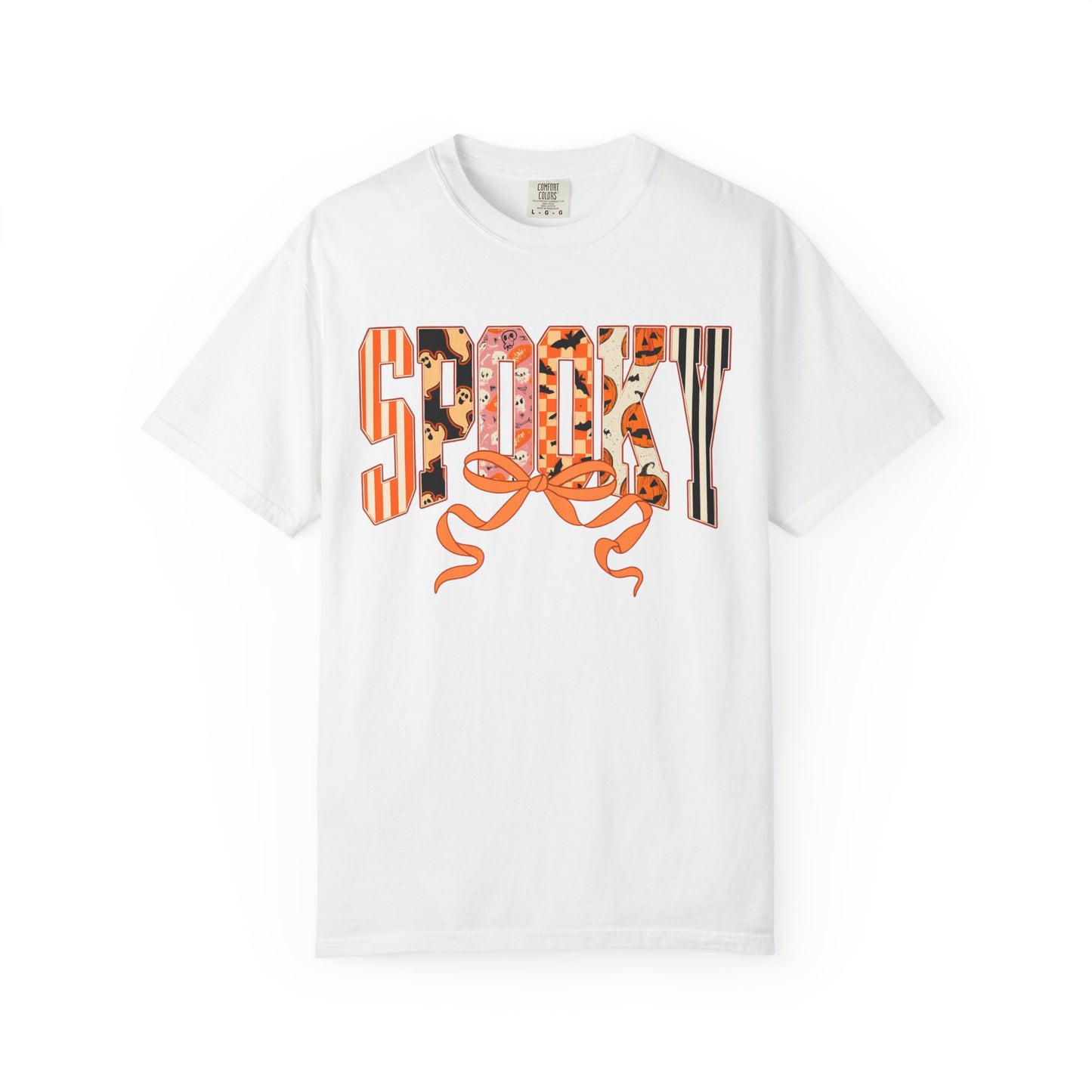 SPOOKY Bow Unisex Garment-Dyed T-shirt