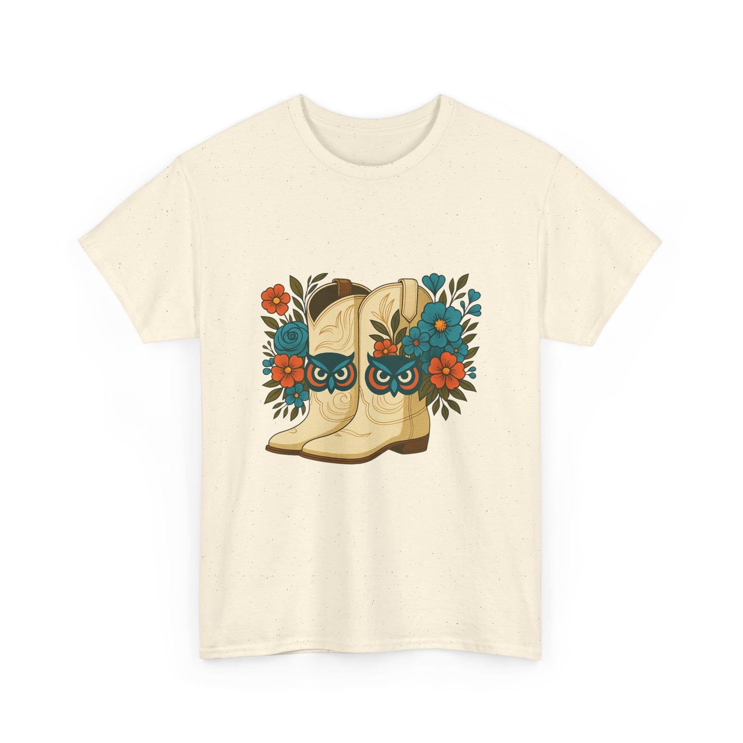 Floral Cowboy Boots Tee, Perfect for Country Music Lovers, Western Style Gift, Casual Outfit, Boho Fashion, Farmhouse Decor