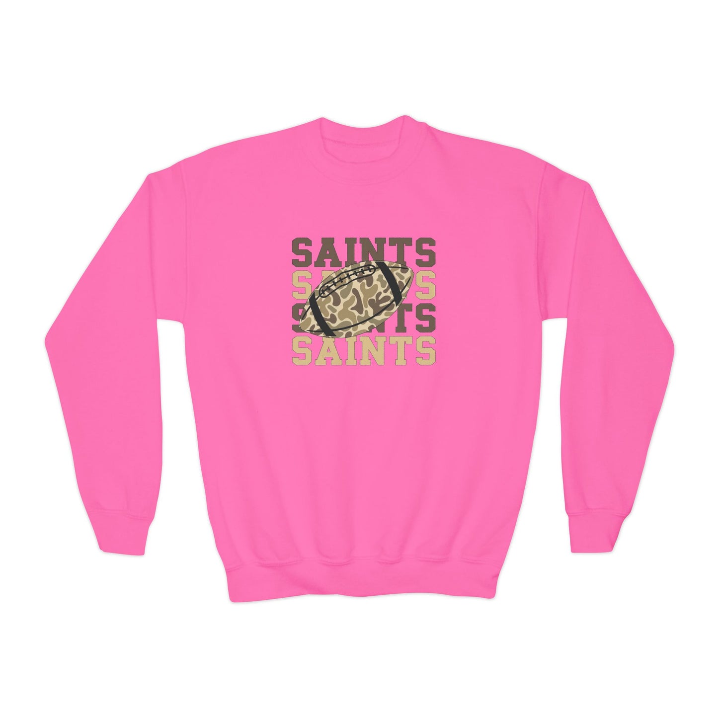 Youth Saints Crewneck Sweatshirt, Cozy Youth Sweatshirt, Sports Team Apparel, Perfect for Game Day, Gift for Young Fans