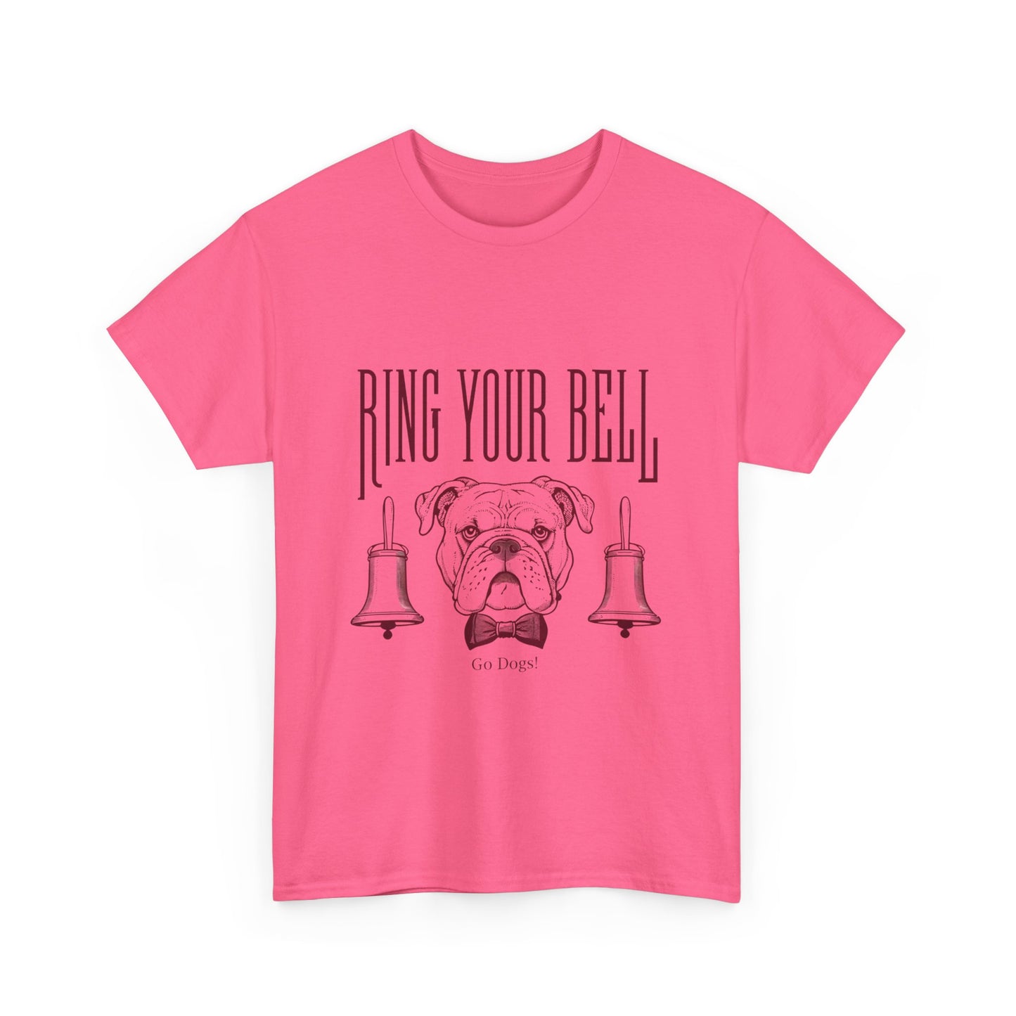 Dog Lover's Unisex Heavy Cotton Tee | 'Ring Your Bell' Shirt, Bulldog Tee, Pet Owner Gift, Funny Dog Apparel, Casual Wear