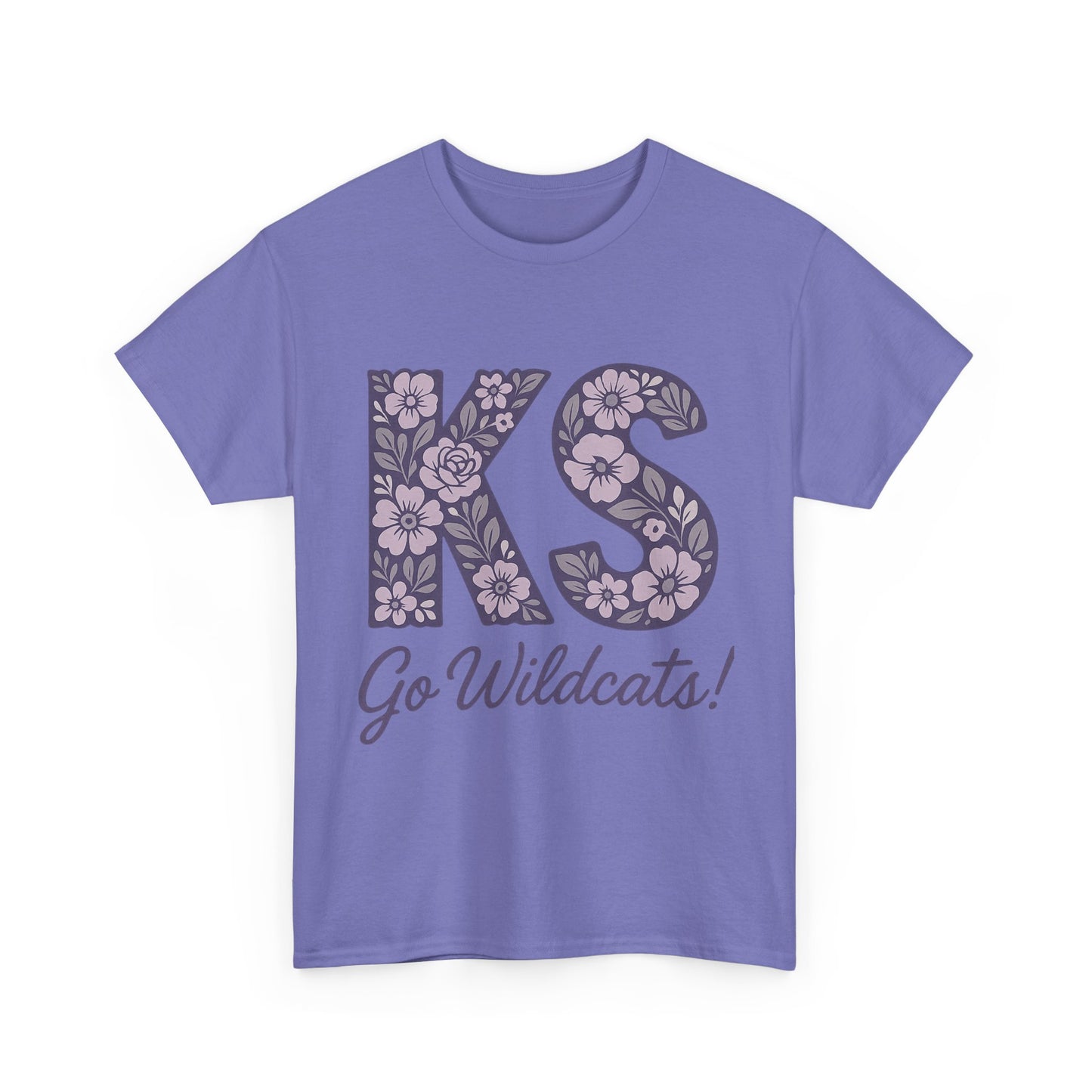 KS Floral Team Spirit Tee: Celebrate Kansas State Wildcats in Style, Perfect for Sports Events, Gifts, & Casual Wear